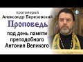 Проповедь под день памяти Антония Великого (2021.01.29). Протоиерей Александр Березовский