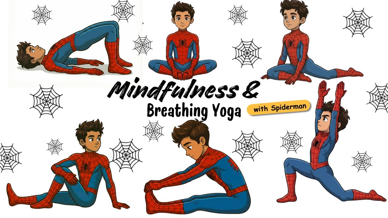 Mindful Yoga with Spiderman | Marvel Yoga Classes | Calm Yoga for Kids