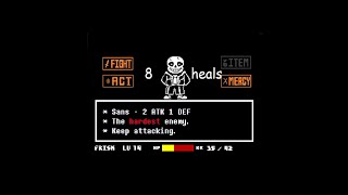 UnderTale Hard Mode Sans Fight By Fdy (Nerfed damage) 8 heals