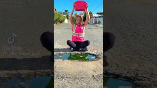 She cleaned a pothole… #shorts #shortsfeed #thecleangirl #cringe #funny #comedy #youtubeshorts