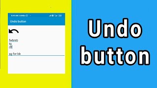 Undo text with cursor position in EditText screenshot 1