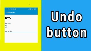 Undo text with cursor position in EditText screenshot 2