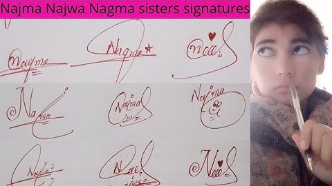 Girls name signature start with N letter#sisters signature style#name signature with arooj