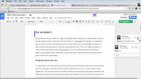 Google Docs Suggested Edits