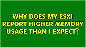 Why does my ESXi report higher memory usage than I expect? (2 Solutions!!)