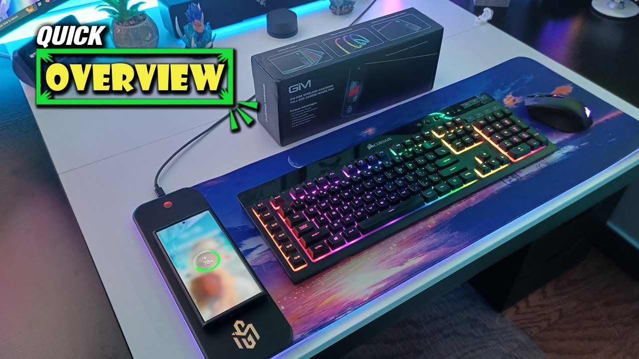 GIM RGB Gaming Mouse Pad Review: 15W Wireless Charging and LED Lights!