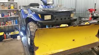 How to mount a used Plow on a Polaris sportsman.