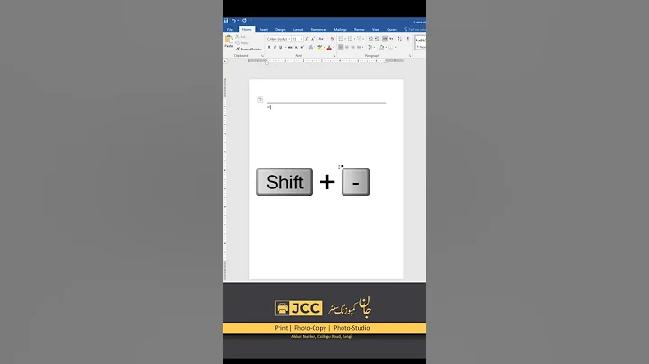 How to Auto Insert Line in MS Word | Jan Composing Centre