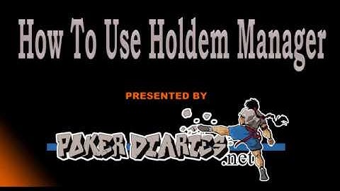 How to use holdem manager - instructional poker video