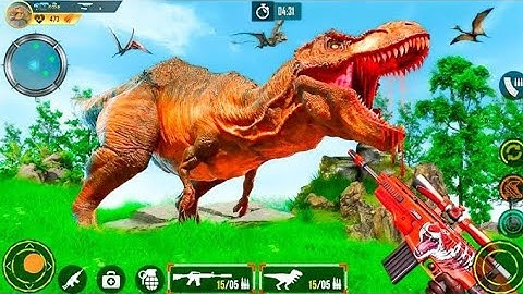 Wild Dinosaur Hunting Gun Game - Android Gameplay #8