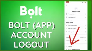 how to logout sign out bolt app 2024?