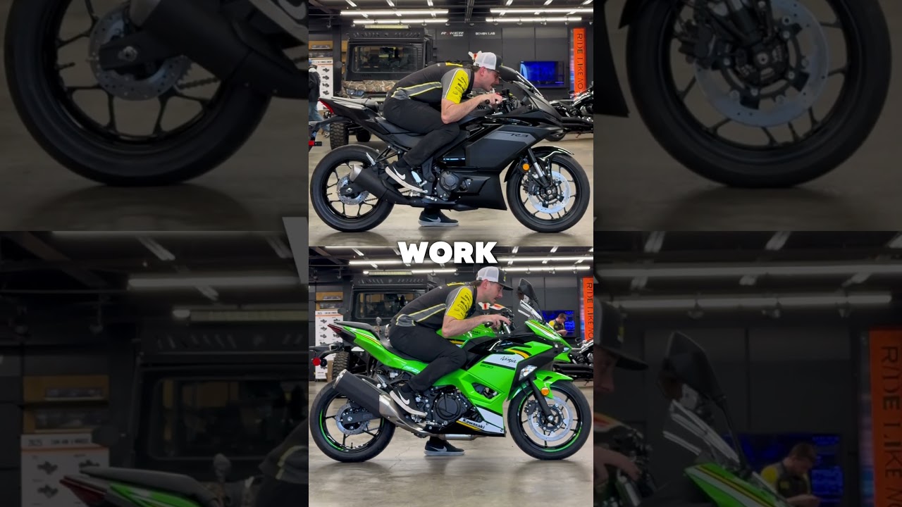 Посадка R3 против Ninja 500 #ninja500 #yamahar3 #bikereview