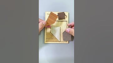 Can you fit the square part into the frame?#puzzles  #IQ #iqtest