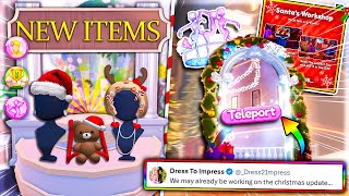 🚨Early look at FEATURES ‘COMING’ in the WINTER update! | Dress To Impress Roblox