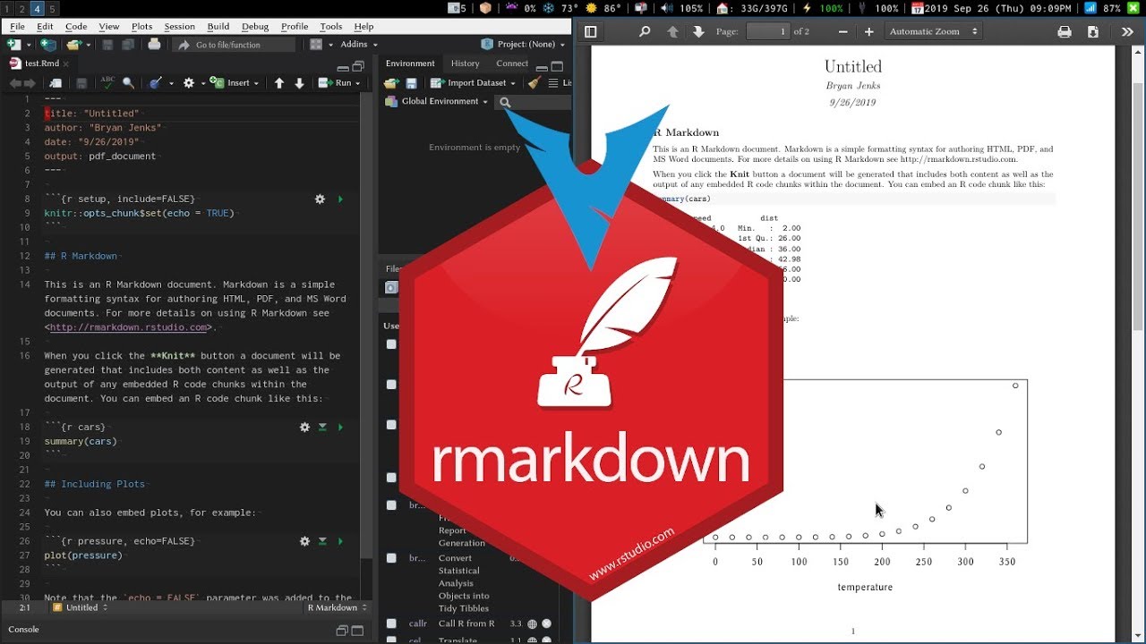 Fix RMarkdown Compilation Outside Of RStudio on Arch Linux - YouTube