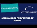 Mechanical Properties of fluids #jeemains #neet