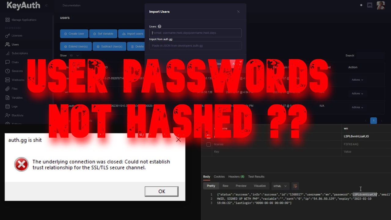How to import your users from auth.gg. Auth.GG SSL certificate EXPIRED ...