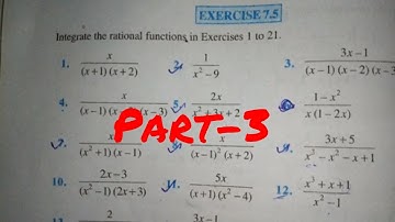 Integration class 12 partial fraction method Ex:7.5 NCERT.
