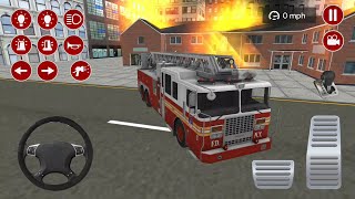 Fire Truck driving Android Gameplay | Rosenbauer Firefighter Trucks Simulator iOS #2