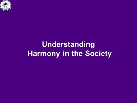 What is harmony in society?
