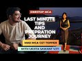 Mah mca cet  2024 last minute tips with urjita sawant 9954 percentile    preparation journey