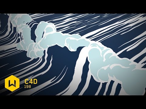 Easily build a toon shaded wave in Cinema 4D