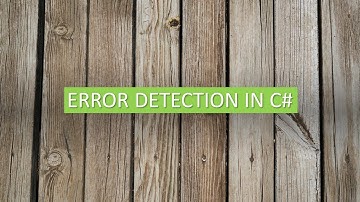 Error Detection and Prevention in C# Visual Studio