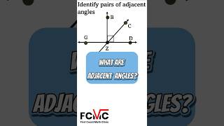 What are Adjacent Angles #shorts #firstcoastmathclinic #adjacentangles
