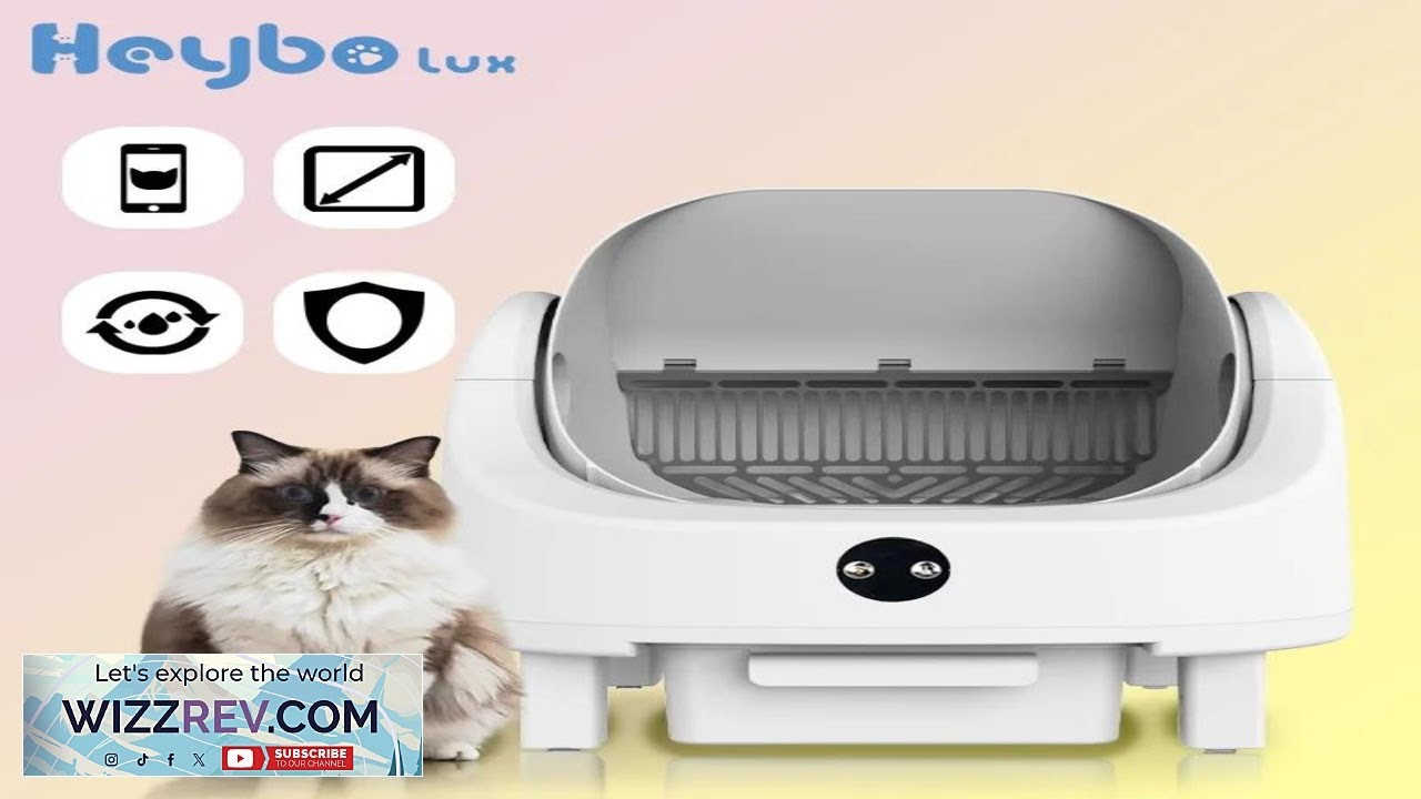 HeyboLux Large Capacity Self Cleaning Cat Litter Box with Safety App Control