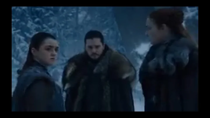 Game of Thrones - jon tells Arya and Sansa He is aegon Targaryen S8E4