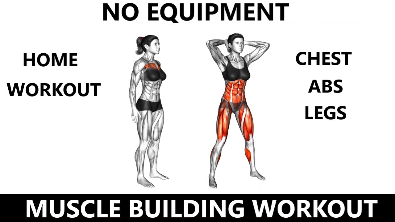 MUSCLE BUILDING WORKOUT HOME WORKOUT FOR WOMEN BODYWEIGHT WORKOUT