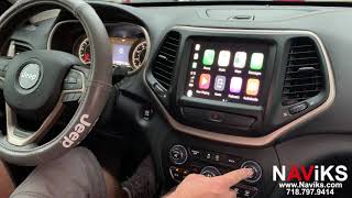 2014 - 2017 Jeep Cherokee Apple CarPlay  + Android Auto (Wired & Wireless) + USB Media screenshot 4