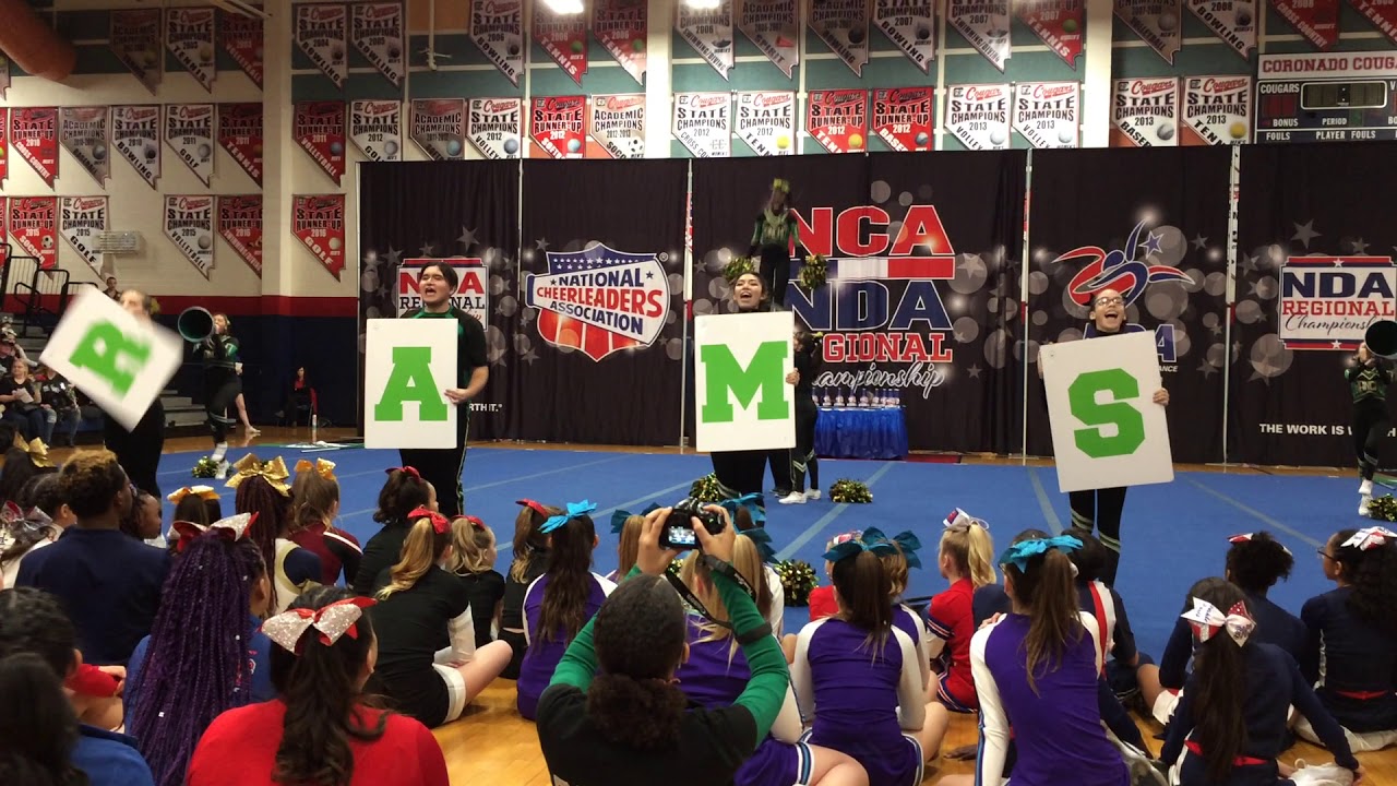 Rancho High School Cheerleaders at CCSD NCA/NDA Regional Spirit