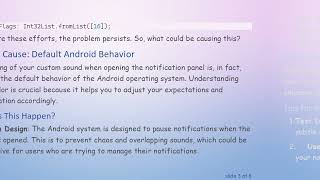 Why Your Custom Sound Stops When Opening the Notification Panel in Flutter