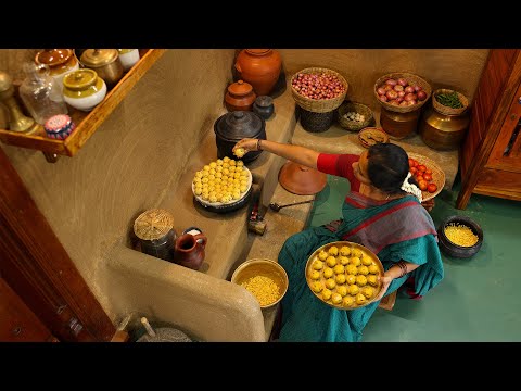 Paruppu Urundai Kuzhambu - Made Traditionally || Vadai Cooking In Village || The Traditional Lif