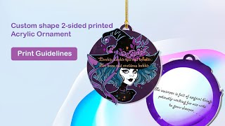 |Merchize Tutorial| Template & Mockup Guidelines I Custom shape 2-sided printed Acrylic Ornament