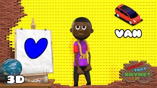 The Letter V Hip Hop Song | Alphabet Rap Song A - Z | Nursery Rhymes 3D Animation | Rap Kids Songs