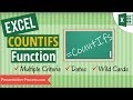 COUNTIFS in Excel 2016 (Multiple Criteria, Date, Wild Card etc)