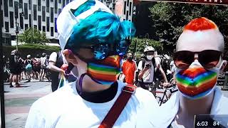 Protesters Arrested in Washington Square Park  Cop Shoves a Cyclist Off His Bicycle