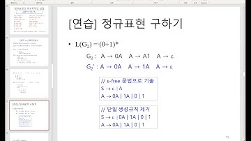 컴파일러 3장  정규언어 2 정규표현식 2021 (강승식 교수)