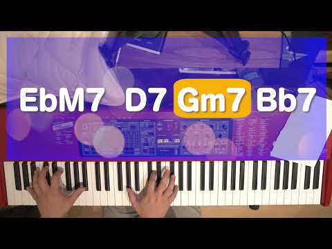 丸サ進行【Bb key】 色々なエモいピアノバッキングの弾き方