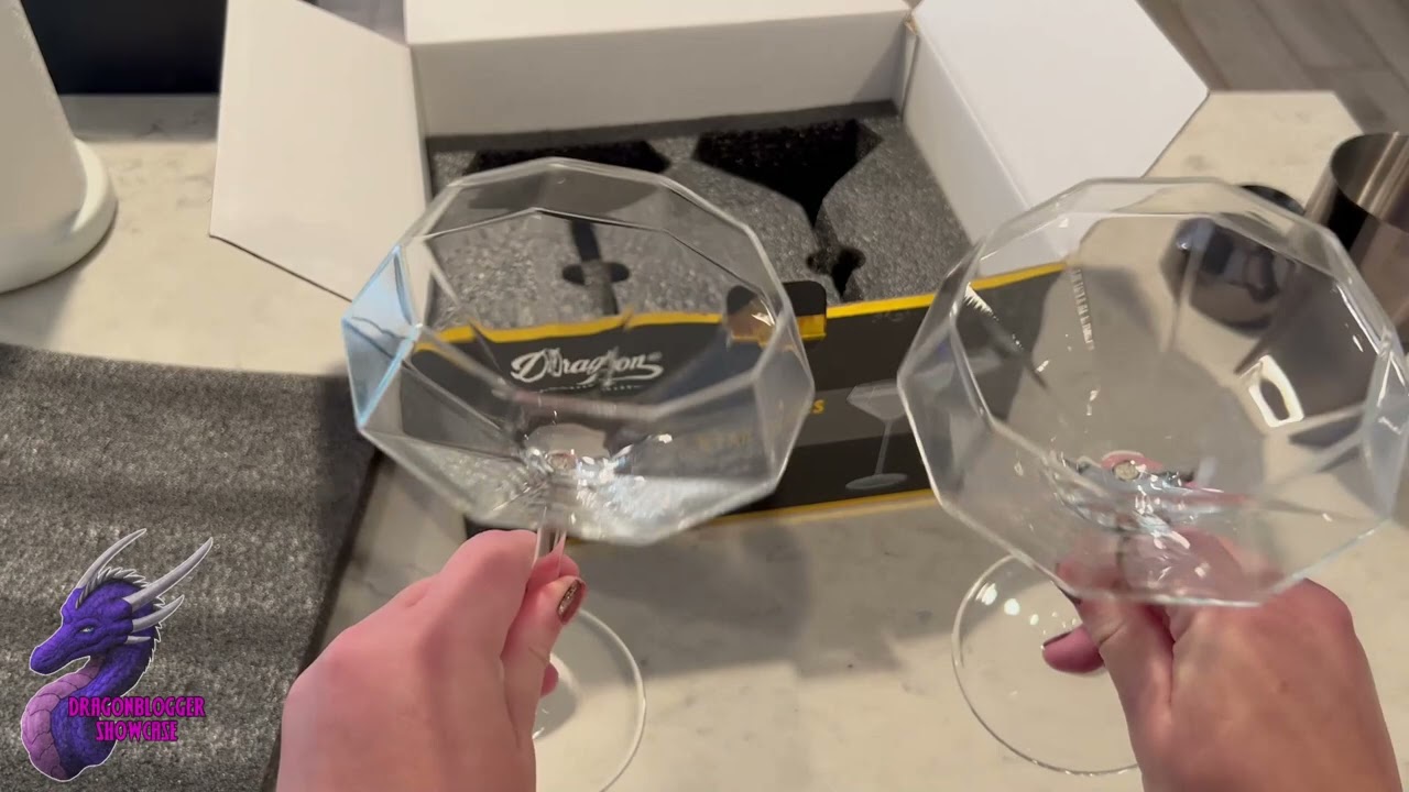Showcasing Dragon Glassware Diamond Cocktail Glasses