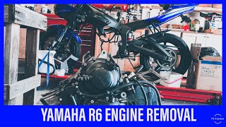 Yamaha R6  Project - Removing The Engine