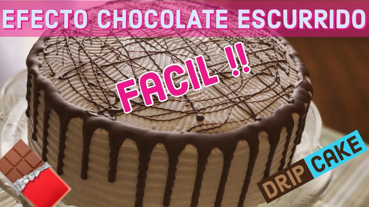 número Frágil gene COMO HACER DRIP CAKE DE CHOCOLATE PARA PASTELES/CHOCOLATE ESCURRIDO  /GANACHE/FACIL 2 INGREDIENTES - YouTube