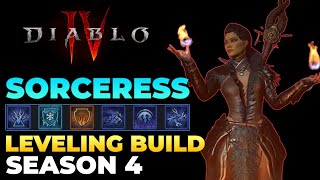 INSANE Sorceress Chain Lightning Leveling Build Season 4 - Diablo 4