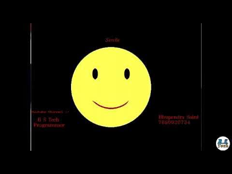 Smile Emoji Graphics Programming in c++ Language - YouTube