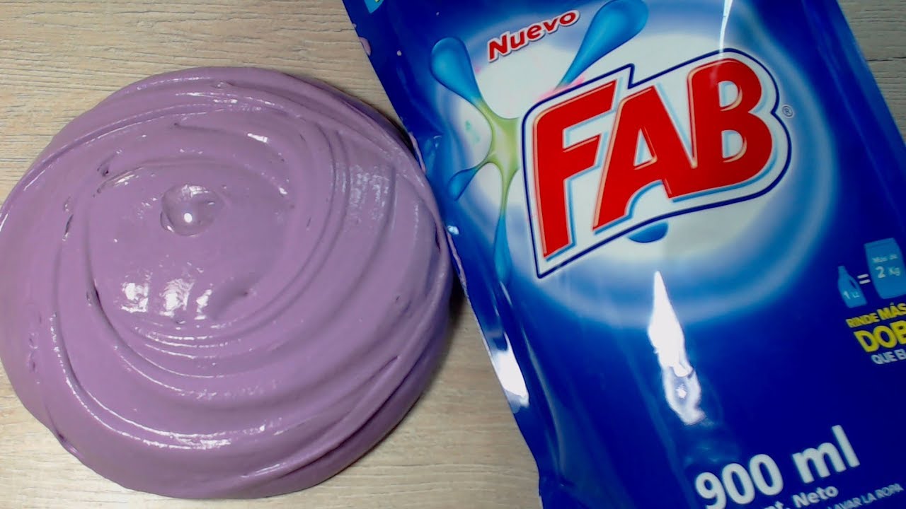 Hacer SLIME CON DETERGENTE FAB! Funciona? - Probando recetas de mis  suscriptores - YouTube