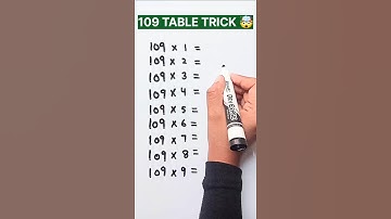 Table of 109 trick #multiply #shortsfeed #maths #viralshort #foryou