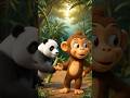 #panda #punch #monkey #jungle #animals