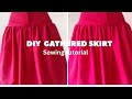 How To Sew a Gathered Skirt with a bold waistband for Beginners | Easy Step-by-Step Tutorial